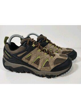 Merrell Outmost Ventilator Men's 8 Boulder Brown Green Hiking Shoes J09547